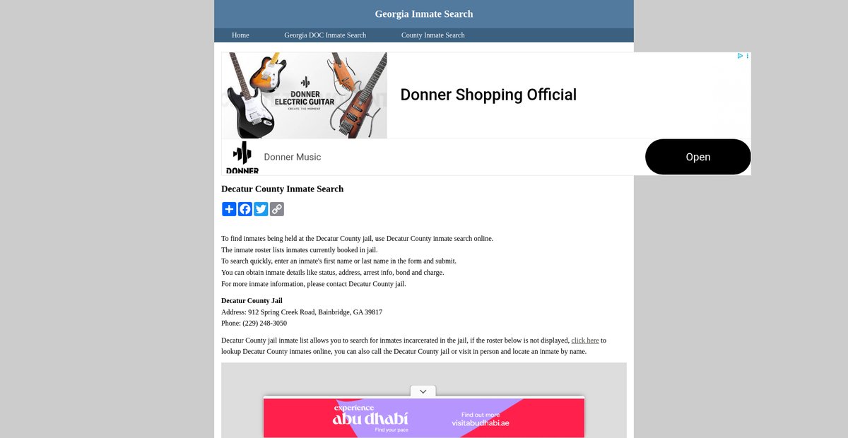 Preview of inmatesearchgeorgia.org
