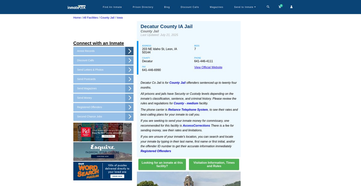 Preview of inmateaid.com