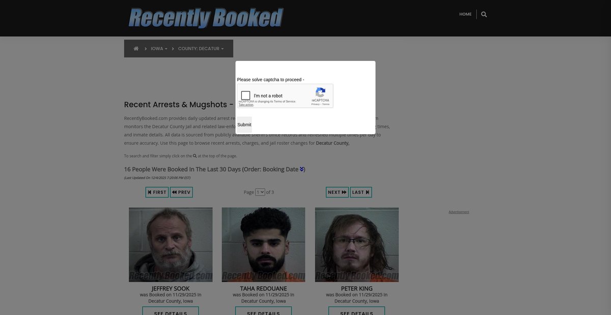 Preview of recentlybooked.com