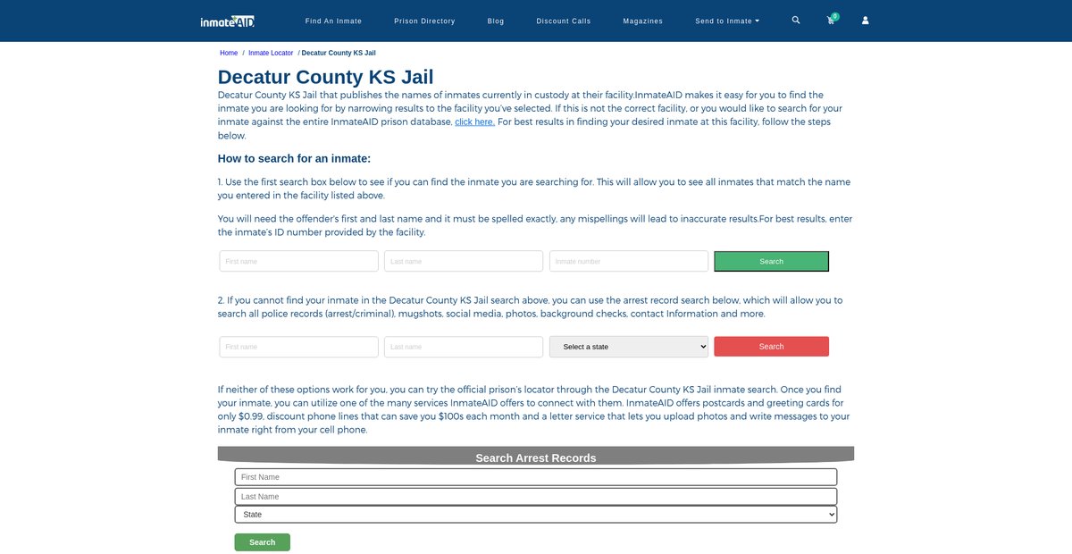 Preview of inmateaid.com
