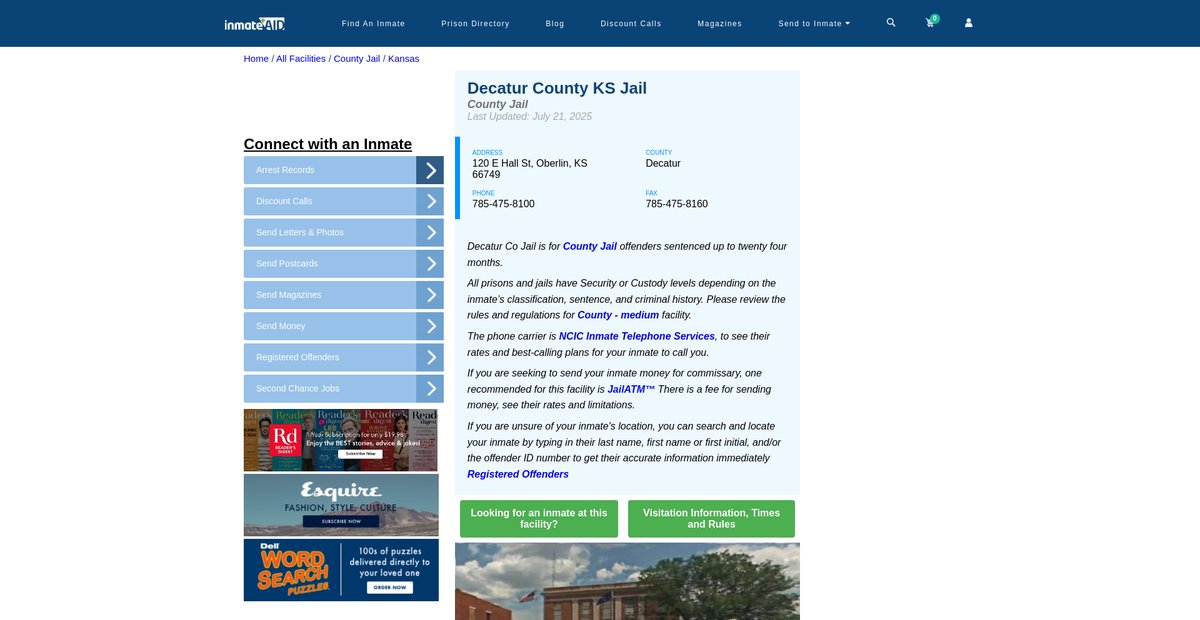 Preview of inmateaid.com