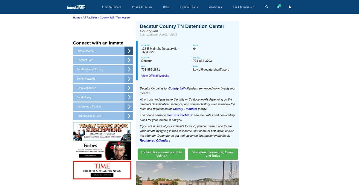 Preview of inmateaid.com