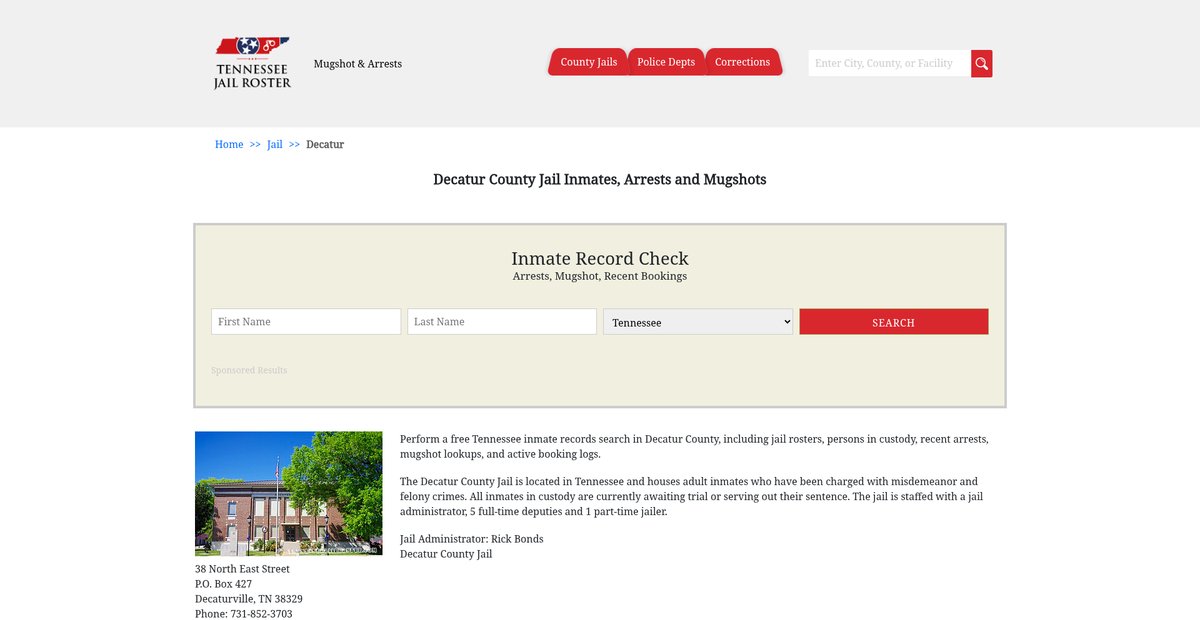 Preview of tennesseejailroster.com