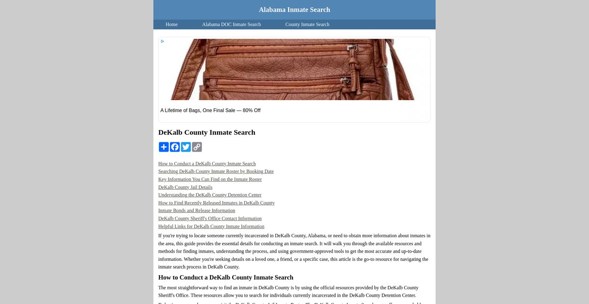 Preview of inmatesearchalabama.org