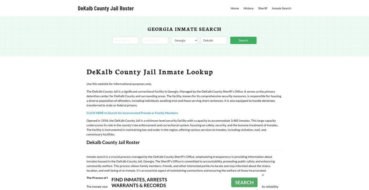 Preview of dekalbcountyjailga.org