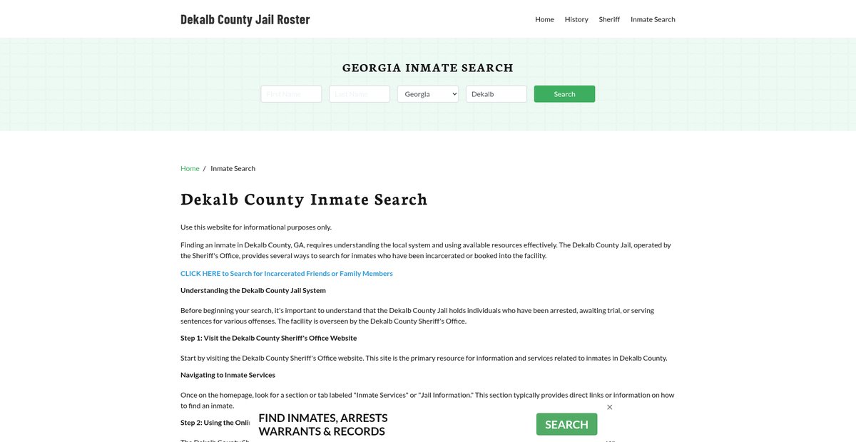Preview of dekalbcountyjailga.org
