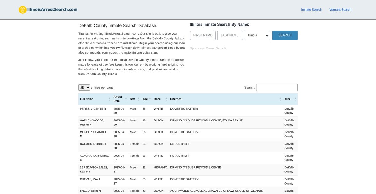 Preview of illinoisarrestsearch.com