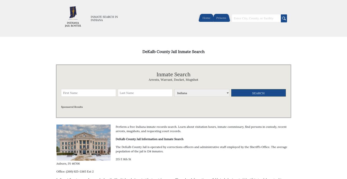 Preview of indianajailroster.com