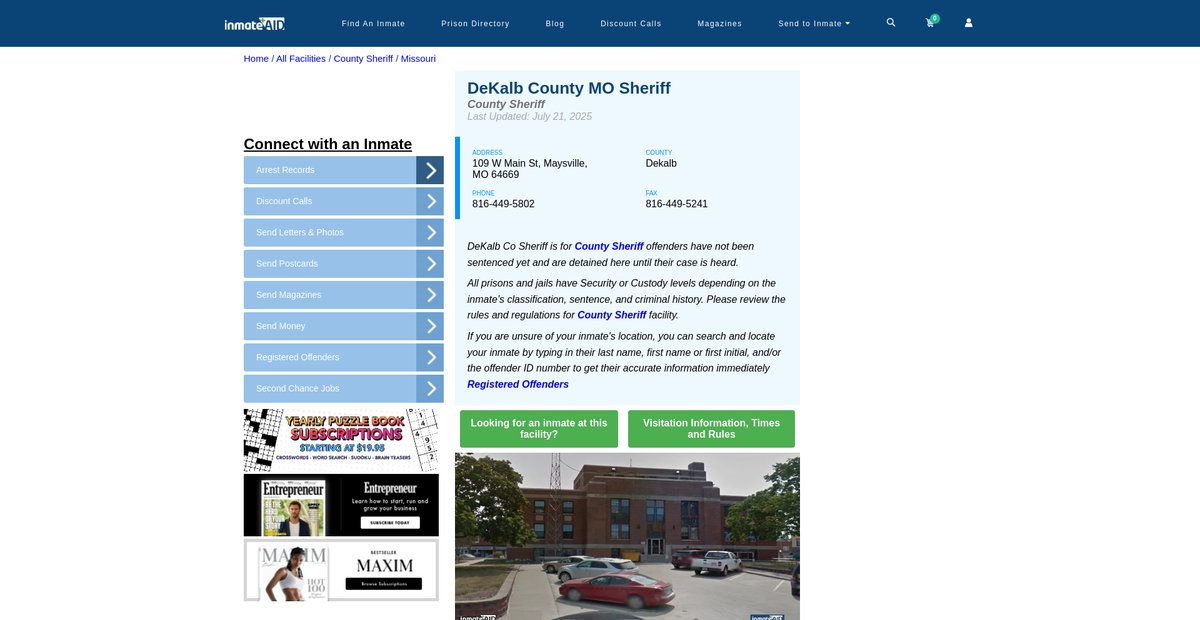 Preview of inmateaid.com