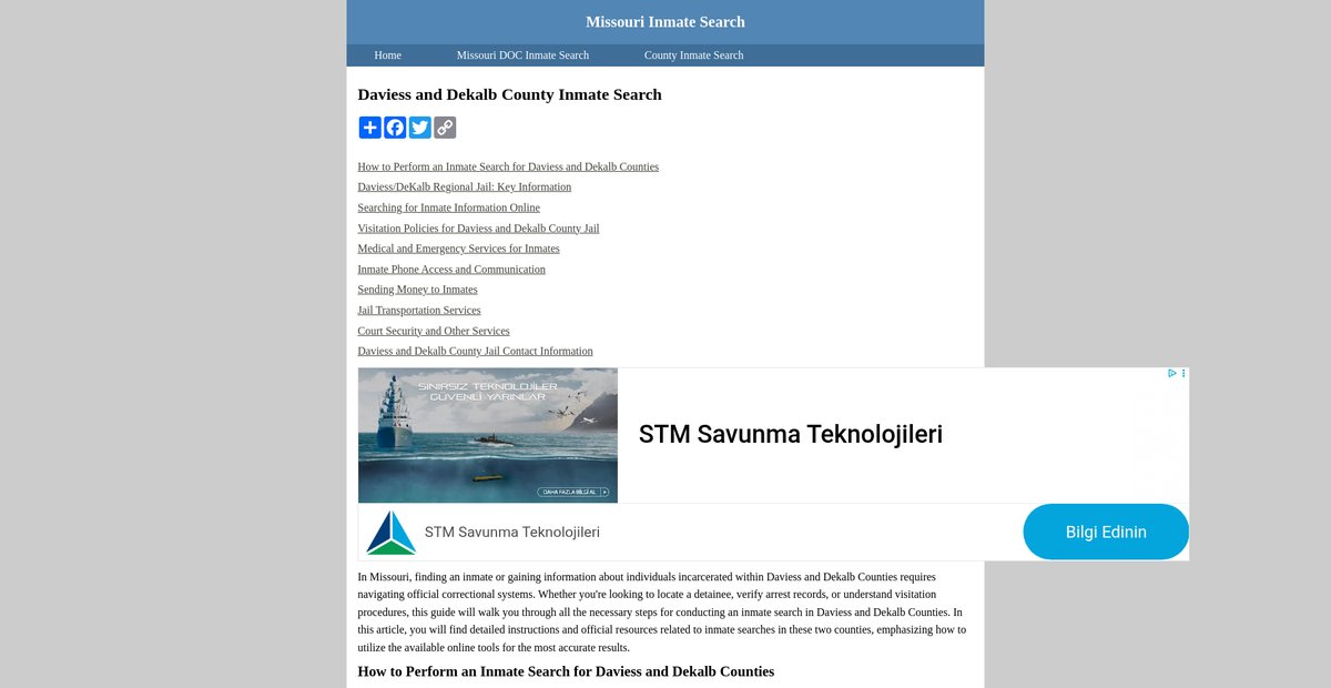 Preview of inmatesearchmissouri.org