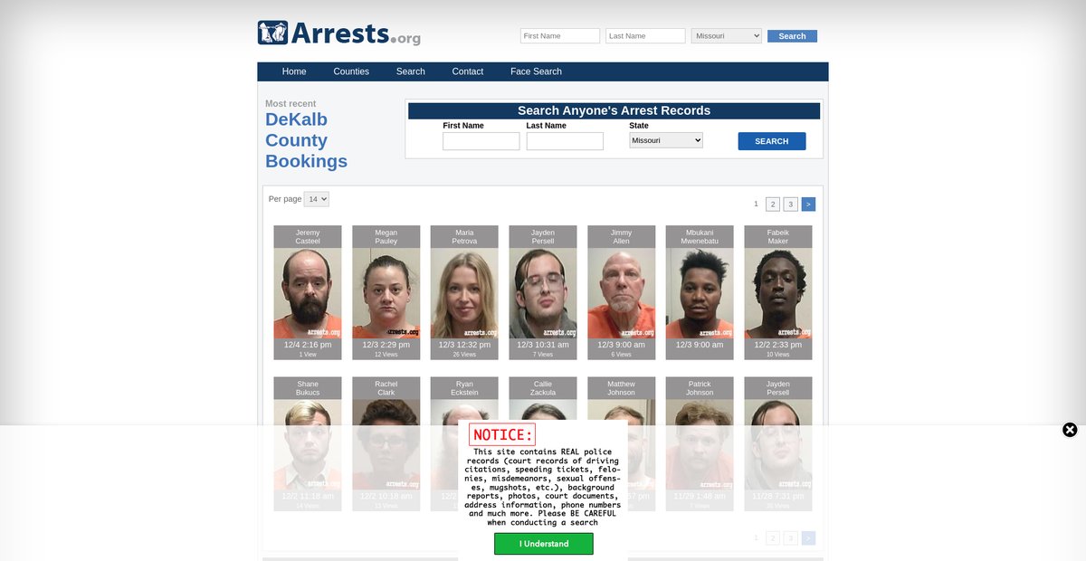 Preview of missouri.arrests.org