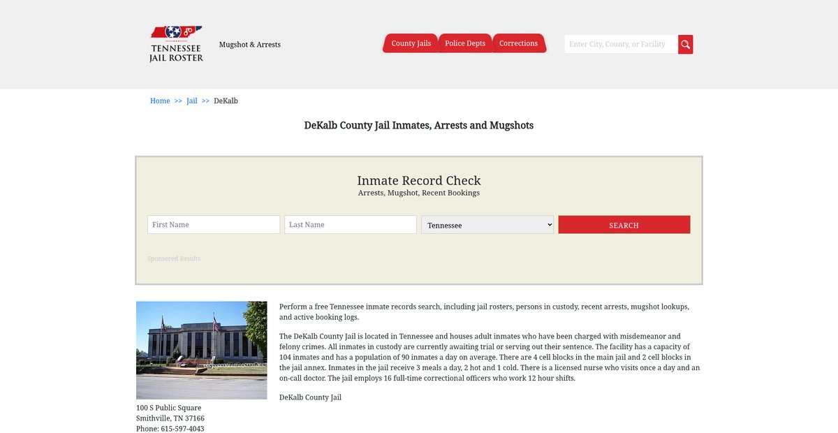 Preview of tennesseejailroster.com