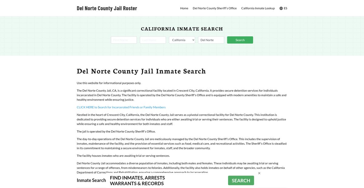 Preview of delnortecountyjail.org