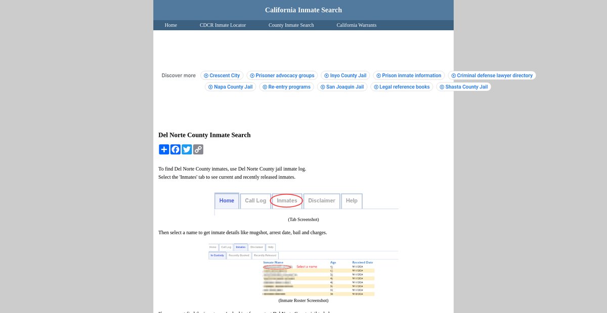 Preview of inmatesearchcalifornia.org