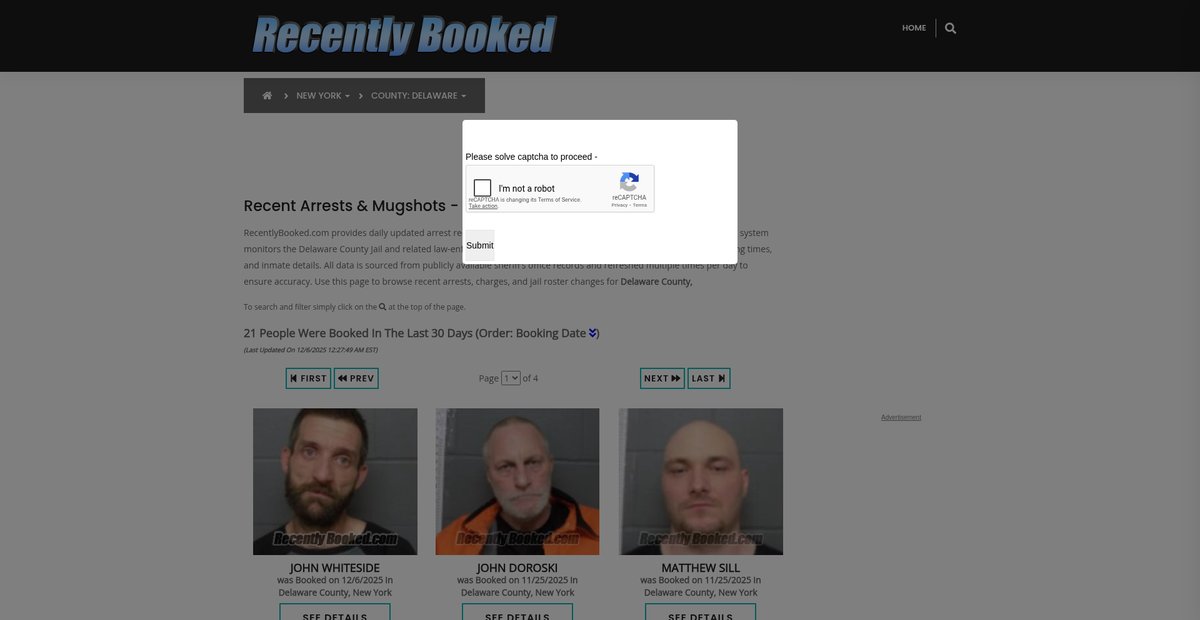 Preview of recentlybooked.com