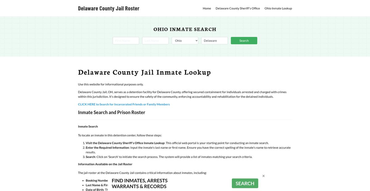 Preview of delawarecountyjail.org