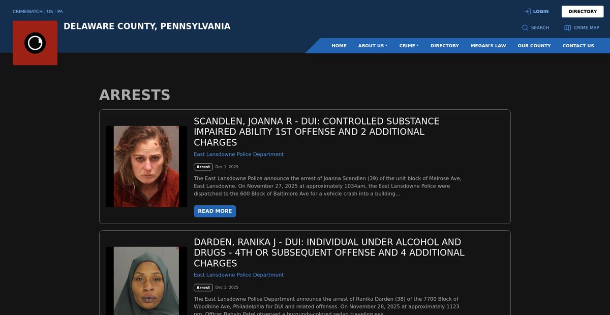 Preview of delaware.crimewatchpa.com