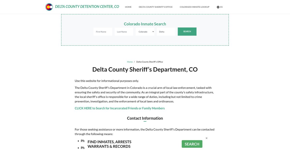Preview of deltacountydetentionco.org