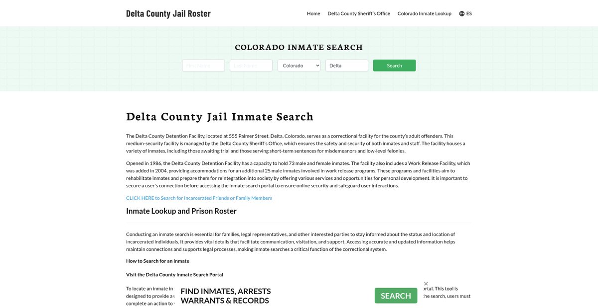 Preview of deltacountyjail.org