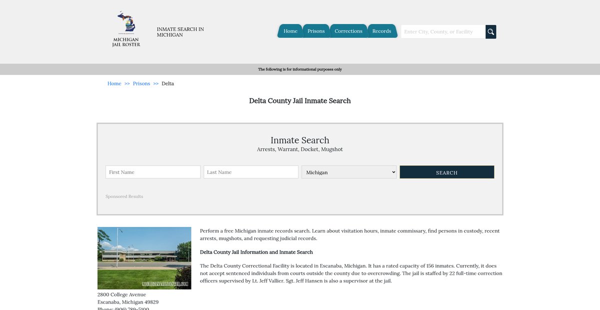 Preview of michiganjailroster.com