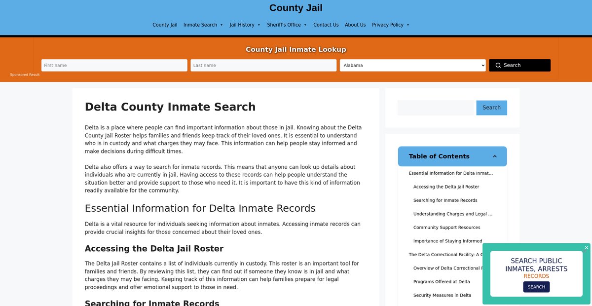 Preview of delta-inmate-search.countyjail.org