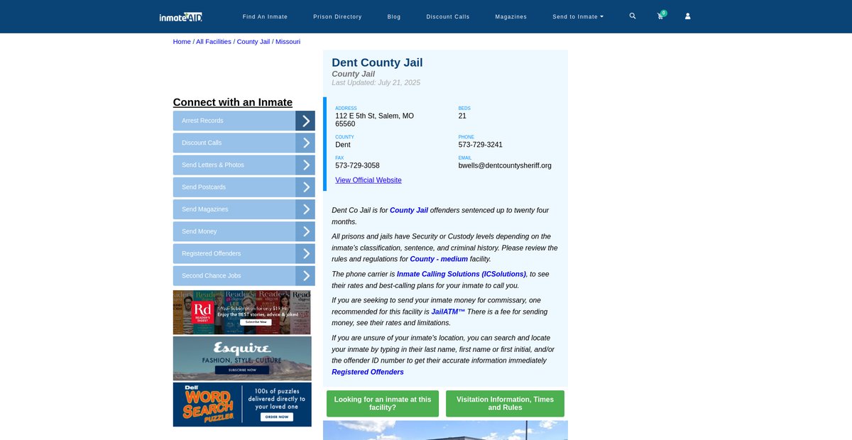 Preview of inmateaid.com