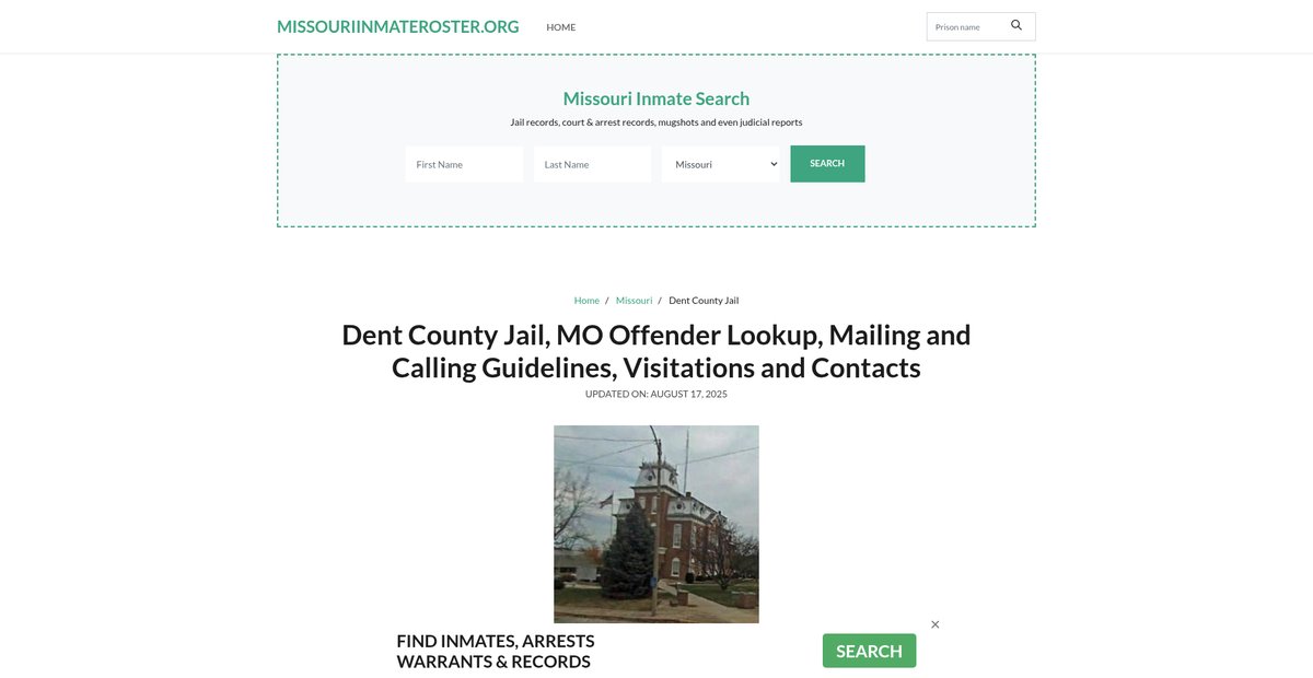 Preview of missouriinmateroster.org