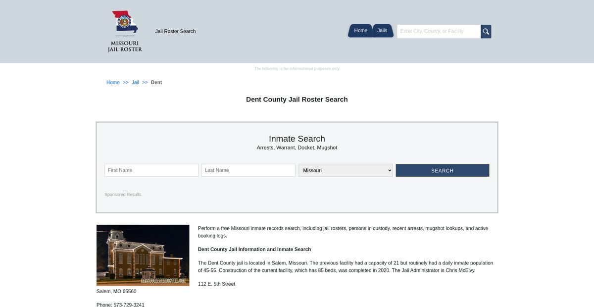 Preview of missourijailroster.com