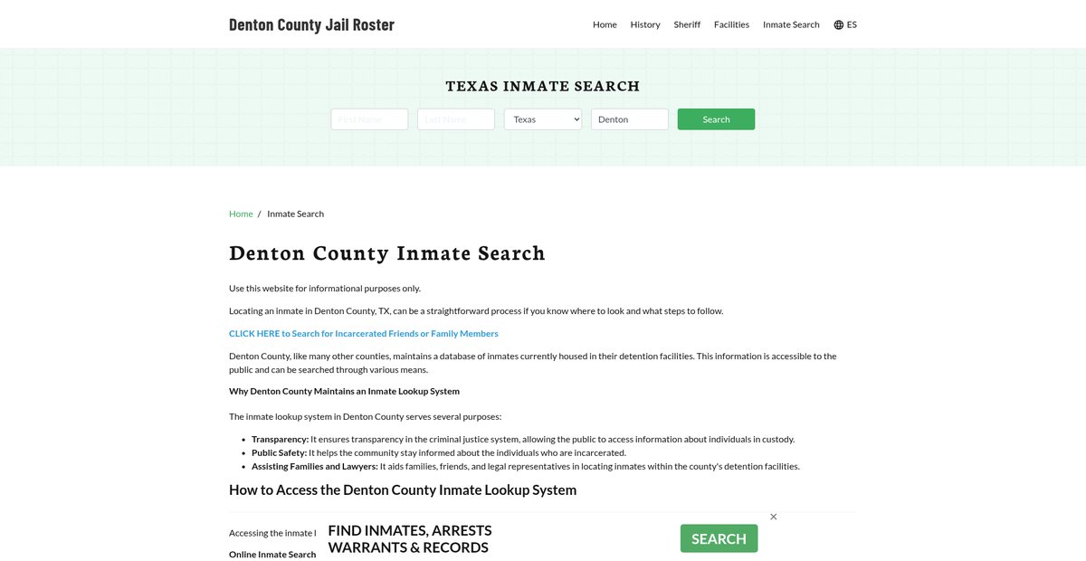 Preview of dentoncountyjail.org