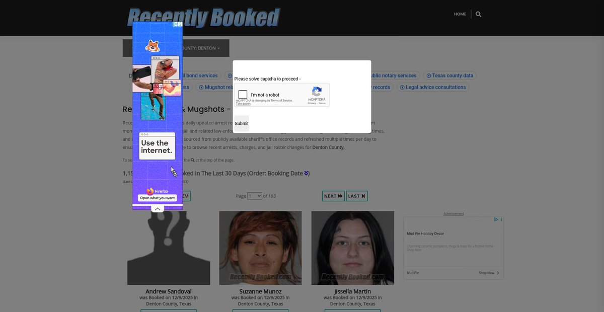 Preview of recentlybooked.com