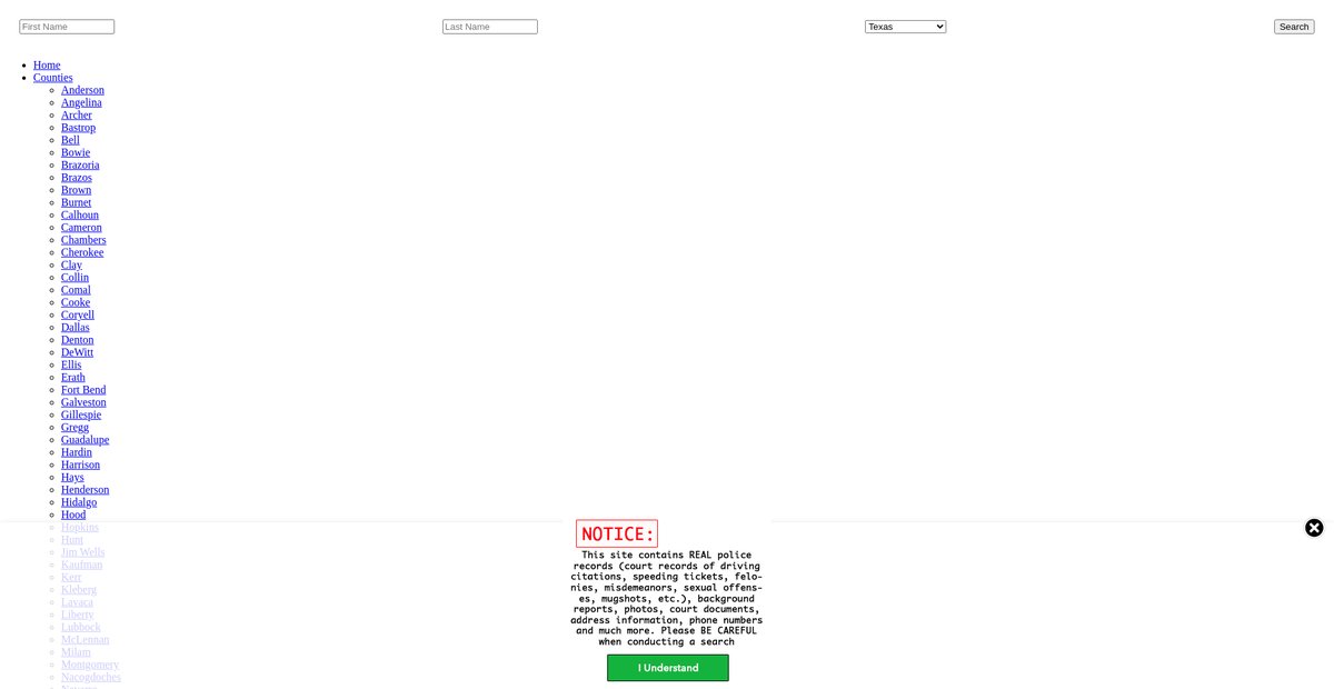 Preview of texas.arrests.org