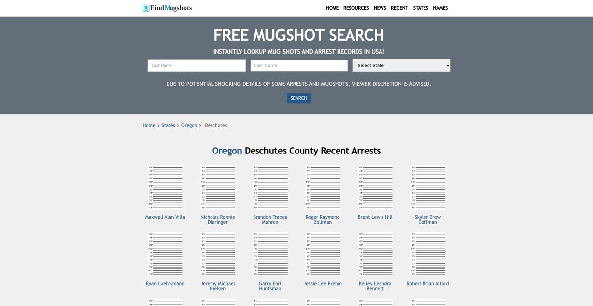 Preview of findmugshots.com
