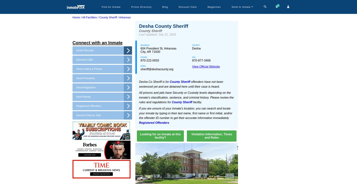 Preview of inmateaid.com