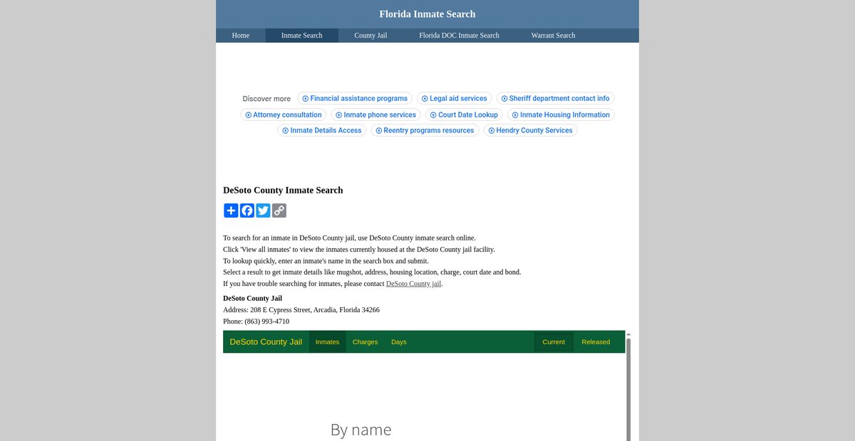 Preview of inmatesearchflorida.org