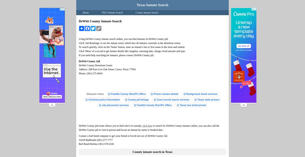 Preview of inmatesearchtexas.org