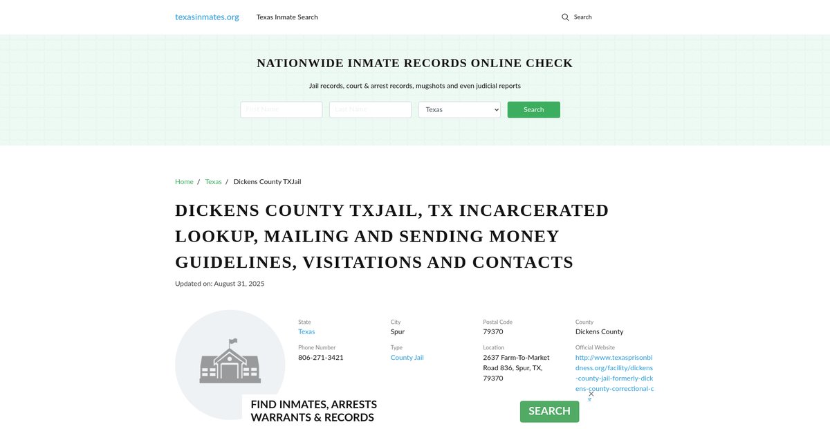 Preview of texasinmates.org