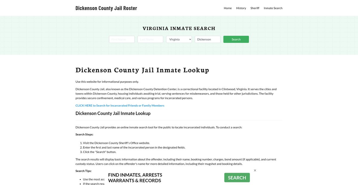 Preview of dickensoncountyjail.org