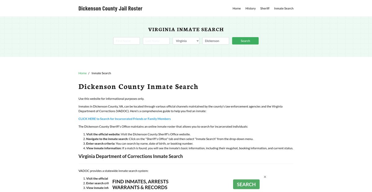 Preview of dickensoncountyjail.org