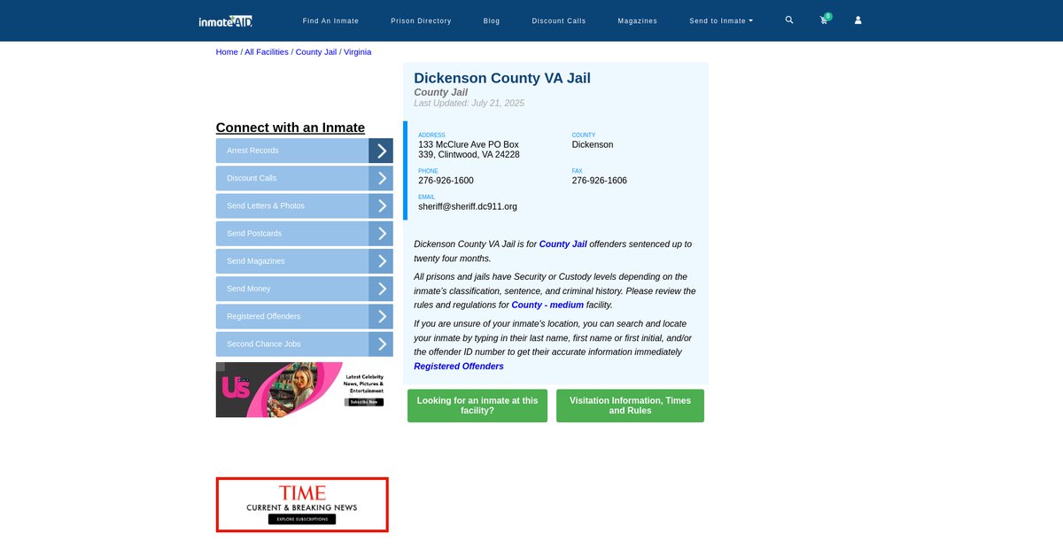 Preview of inmateaid.com