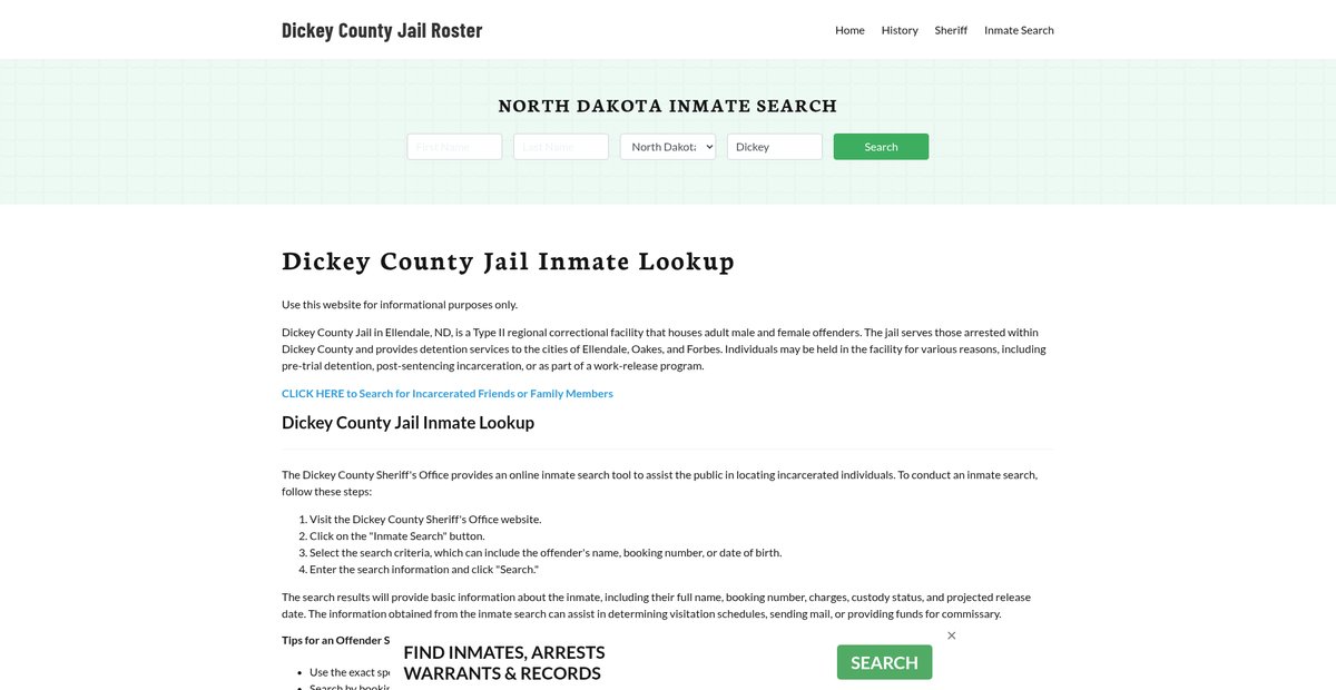 Preview of dickeycountyjail.org