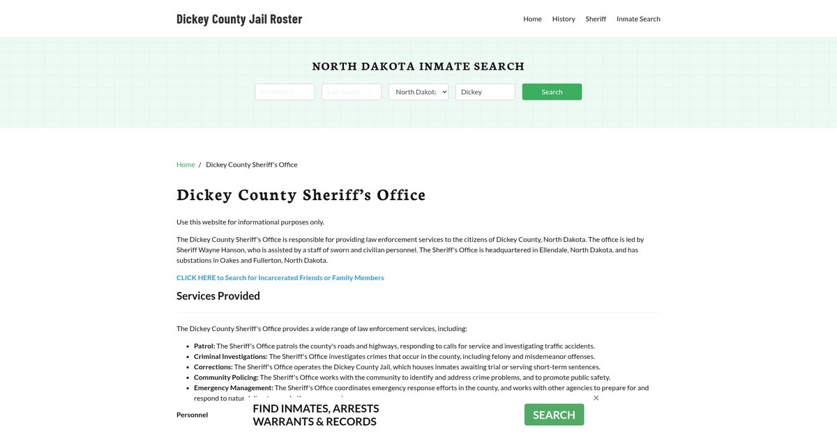 Preview of dickeycountyjail.org