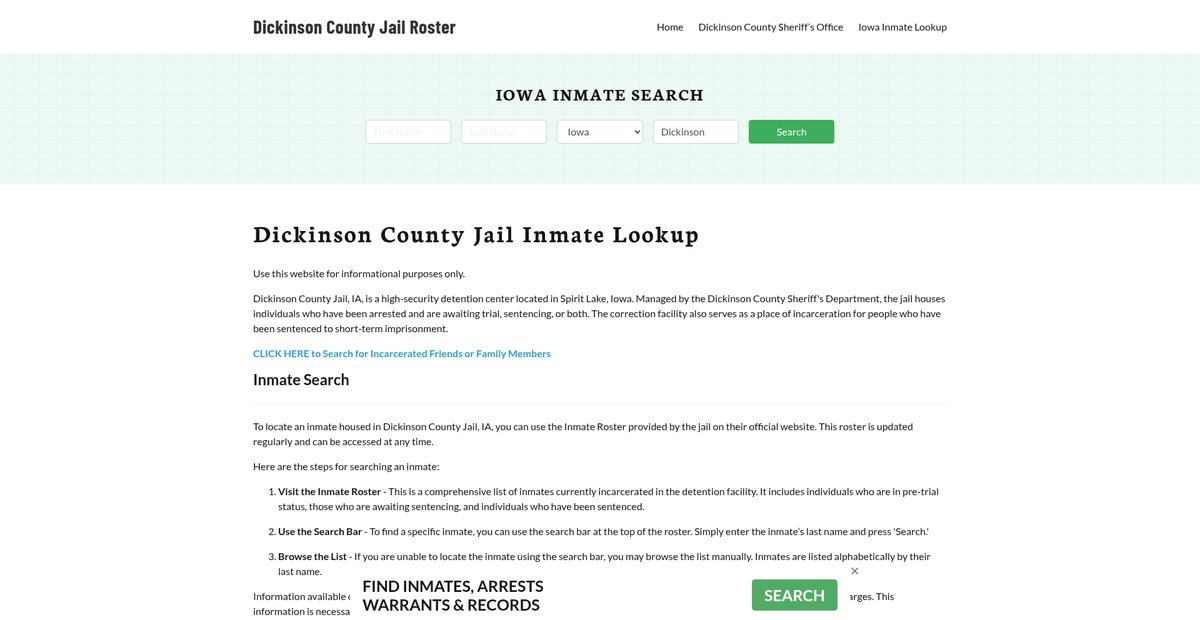 Preview of dickinsoncountyjail.org