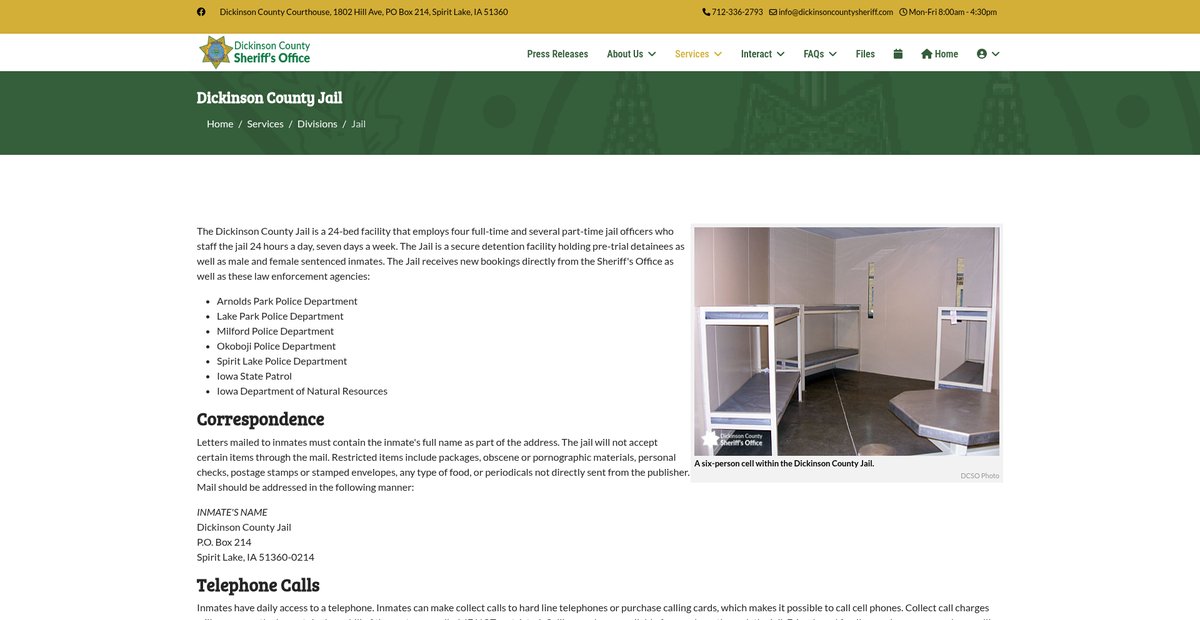 Preview of dickinsoncountysheriff.com