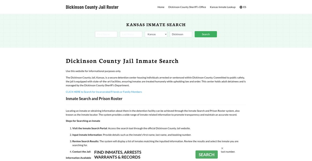 Preview of dickinsoncountyjailks.org