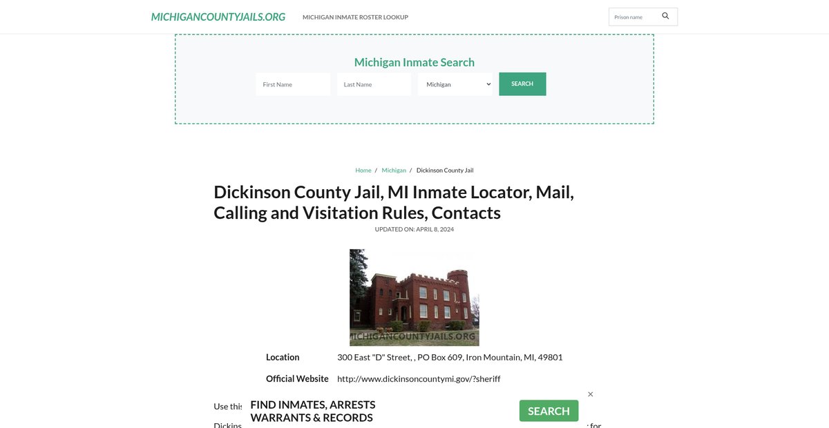 Preview of michigancountyjails.org