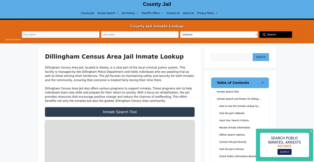 Preview of dillingham-census-area.countyjail.org