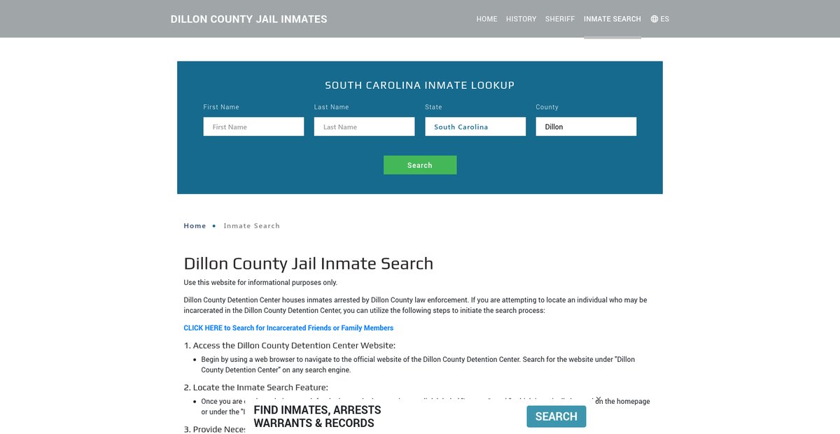 Preview of dillonjailroster.org