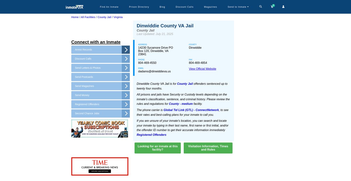 Preview of inmateaid.com