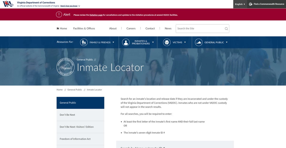 Preview of vadoc.virginia.gov