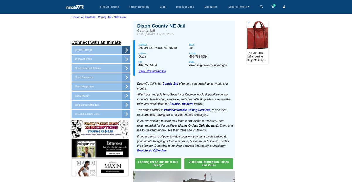 Preview of inmateaid.com